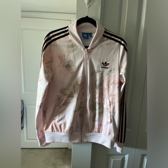Adidas | Pastel Pink Rose Track Jacket | Size Medium - Picture 3 of 8